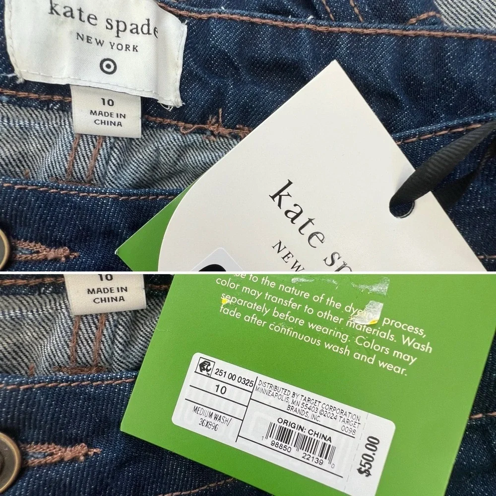 $50 NWT Kate Spade Jeans, Dark Indigo Ankle, for Target, Multiple Sizes - Picture 11 of 13
